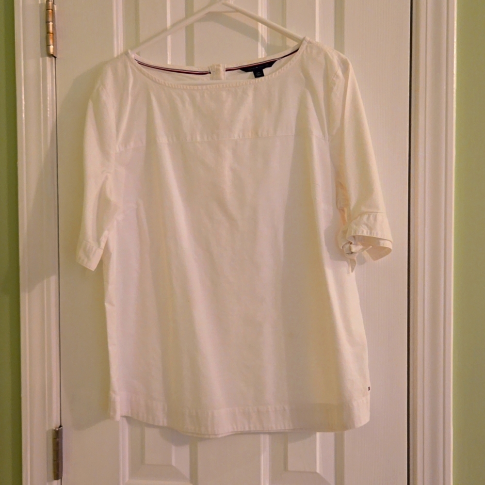 White cotton top Tommy Hilfiger